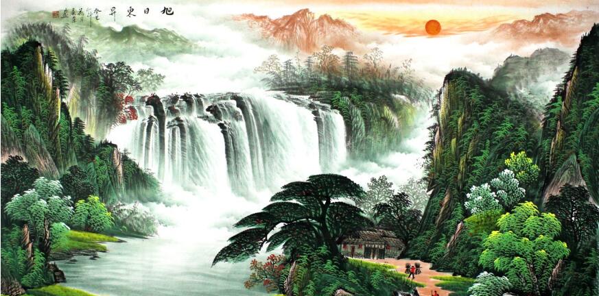 公司聚财风水文化背景墙设计制作