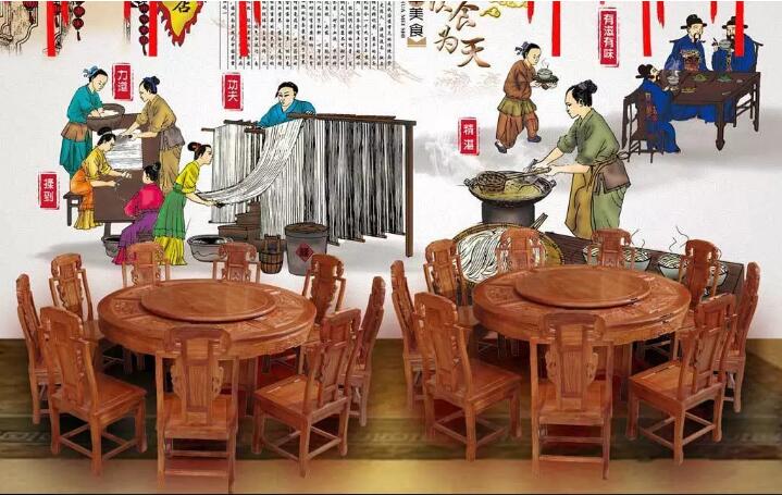 胃享乐餐厅文化墙制作