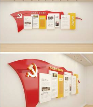 光辉历程社区党员活动室文化墙图片