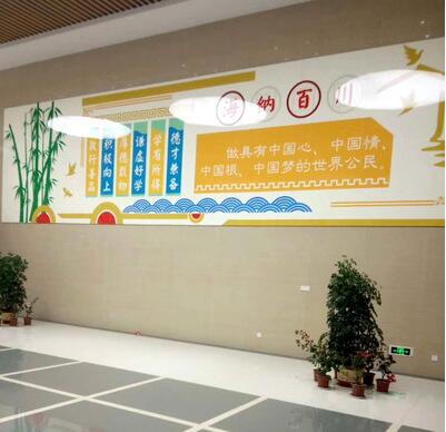 涵亚中学走廊文化墙主题