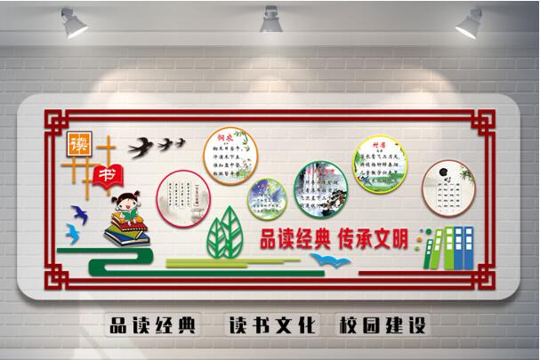 鑫西森培训学校走廊文化墙