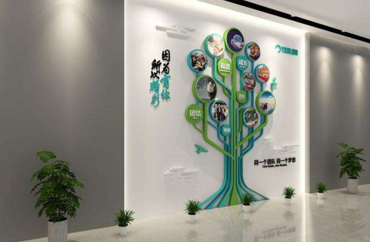 辅导通用抽象大树创意企业文化墙校园文化墙设计图片