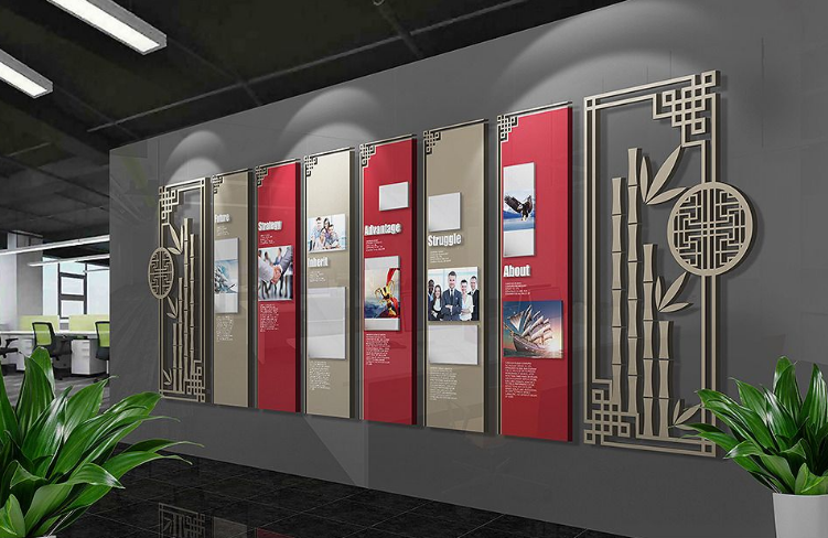 公司企业微立体异型走廊楼道文化墙展板模板