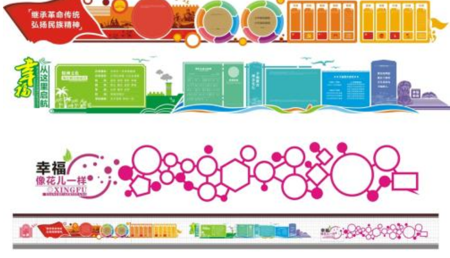 幸福教育文化墙设计图
