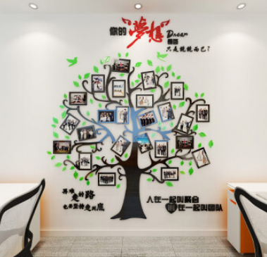 3d企业文化墙贴办公室励志墙贴画装饰公司团队创意