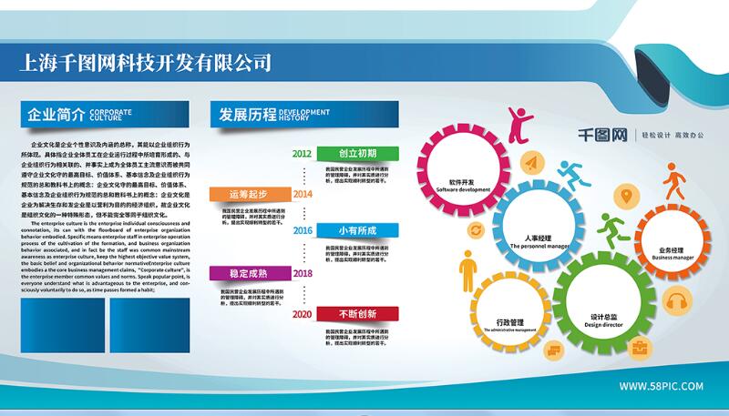 互联网企业文化墙设计方案效果图下载