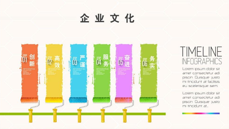 创意炫彩企业文化墙设计
