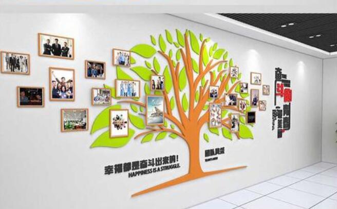 深圳绅名科技有限公司企业员工文化墙制作效果图