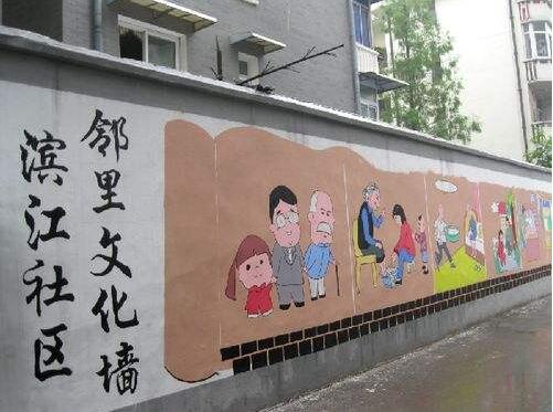 滨江社区文化墙制作