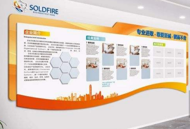 企业文化墙公司简介展板形象墙设计