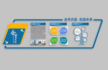 线条创意企业文化墙
