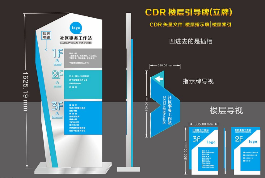 购物中心楼层导视牌设计图