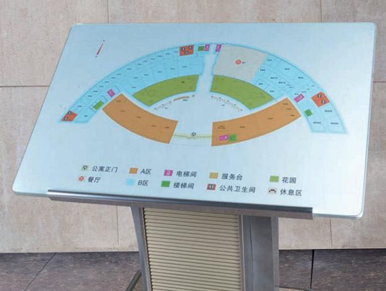 锈钢金色大堂导视标牌索引牌