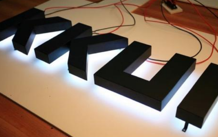 精工无缝不锈钢发光字 背打光不锈钢字加透明亚克力led发光字