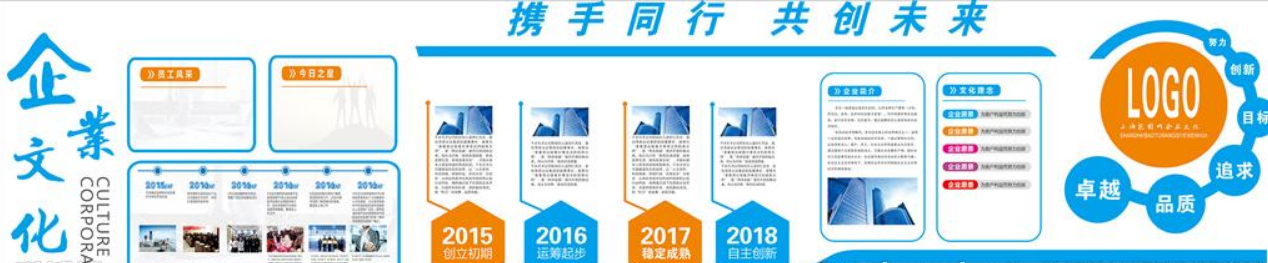 高端大气的企业文化墙的打造