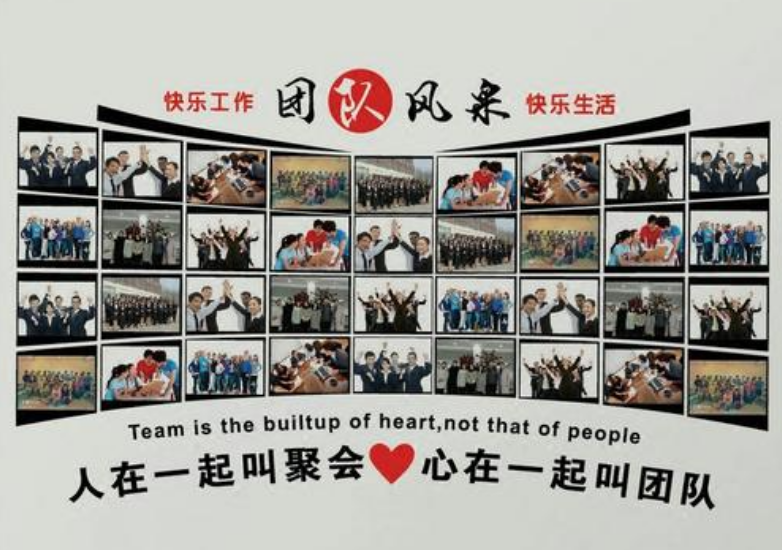 公司办公室员工团队风采照片励志墙贴企业文化墙激励
