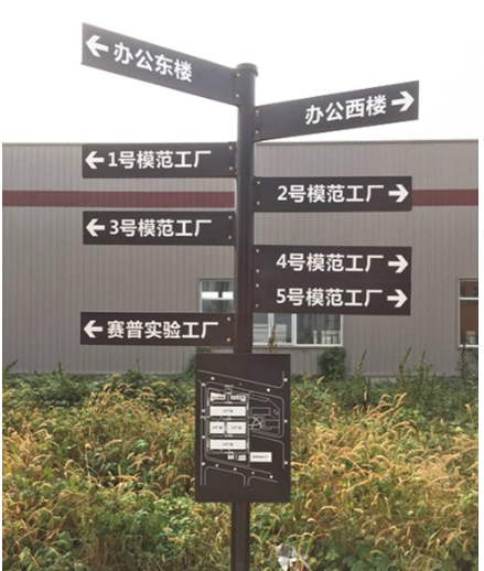 导视牌指路牌告示牌户外万向牌立柱立杆标识牌分流牌多功能指引牌