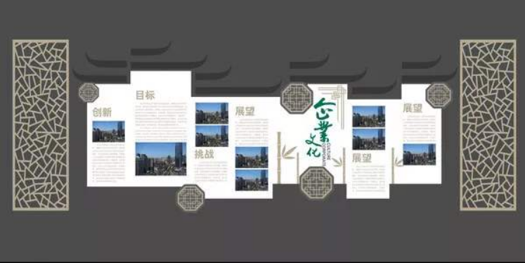 创意火车头企业文化墙大型展厅效果图