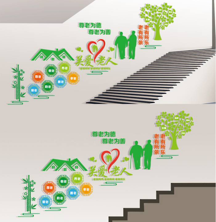 社区爱在邻里社区文化墙