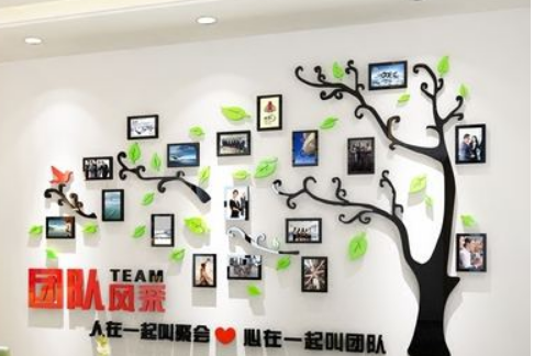 相框墙公司企业团队励志标语办公室文化墙装饰3d亚克力立体