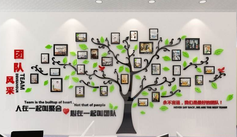 3d亚克力立体墙贴团队励志标语公司办公室企业文化墙