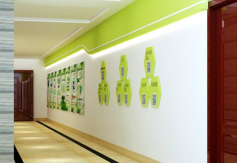 绿色环保文化墙形象墙社区活动照片墙