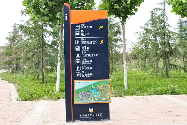 职业学校导视牌制作效果图
