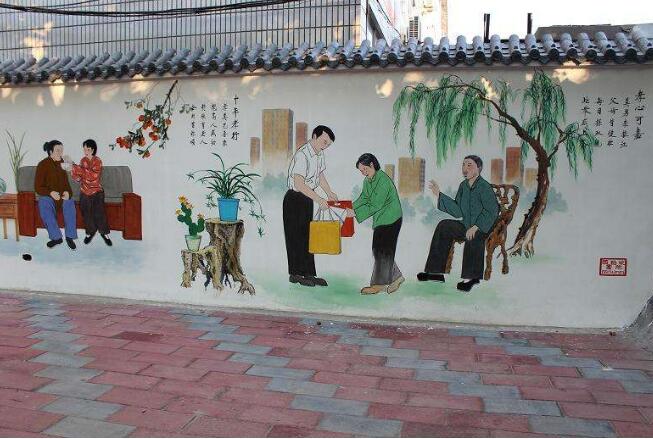 农村街道文化墙制作效果图