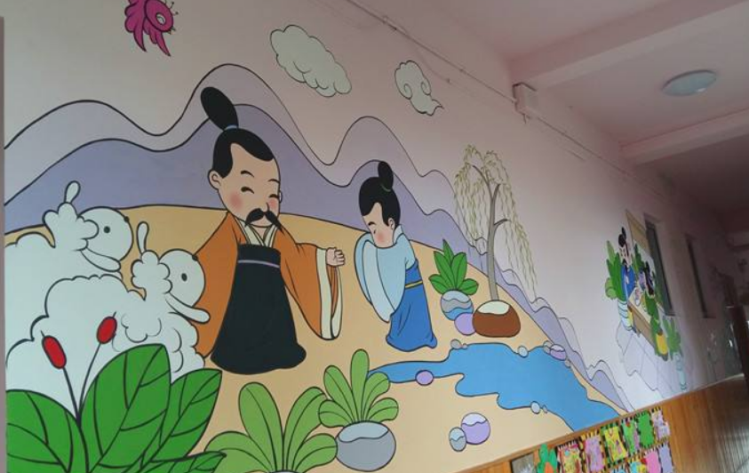 江西工程学院师生手绘文化墙为新农村建设添彩