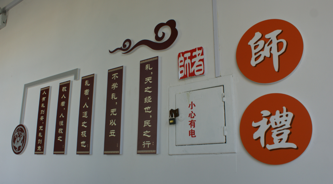 学校走廊文化墙图片素材