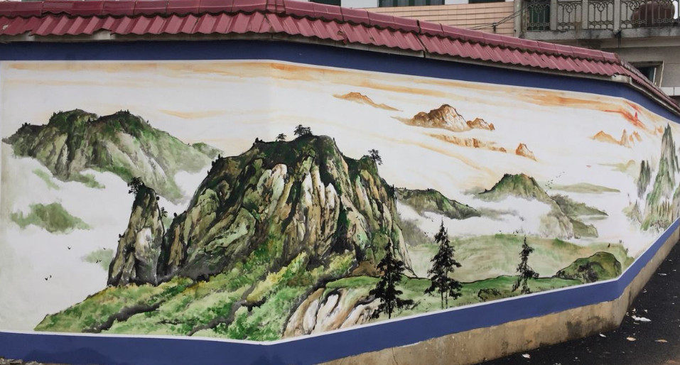  幼儿园墙体彩绘 街道办中国梦墙绘