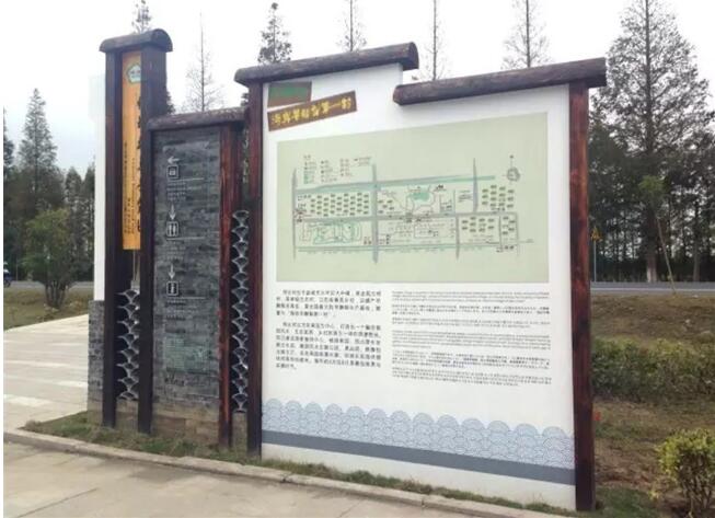 仿古导视牌效果图