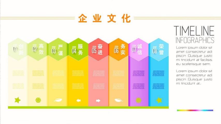 简约大气企业文化墙背景