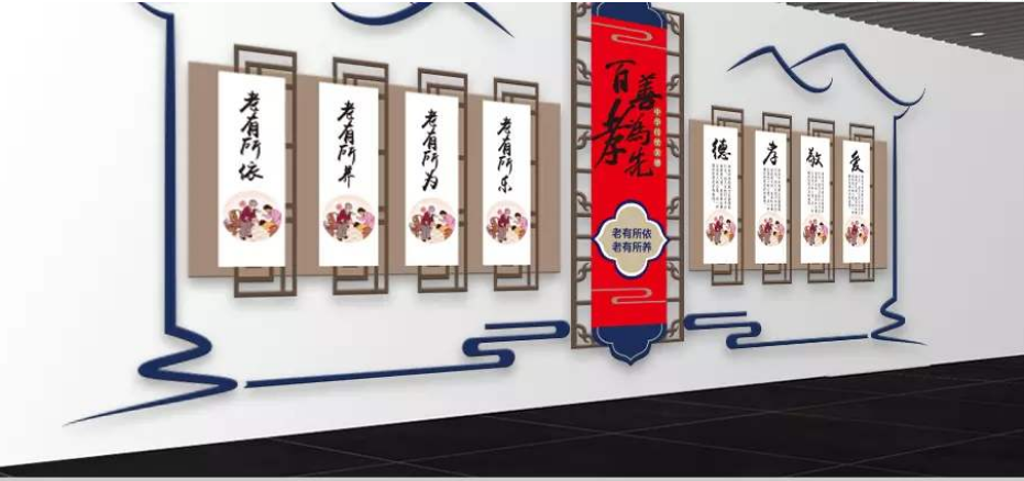 中式古典社区文化墙小区文化展示墙