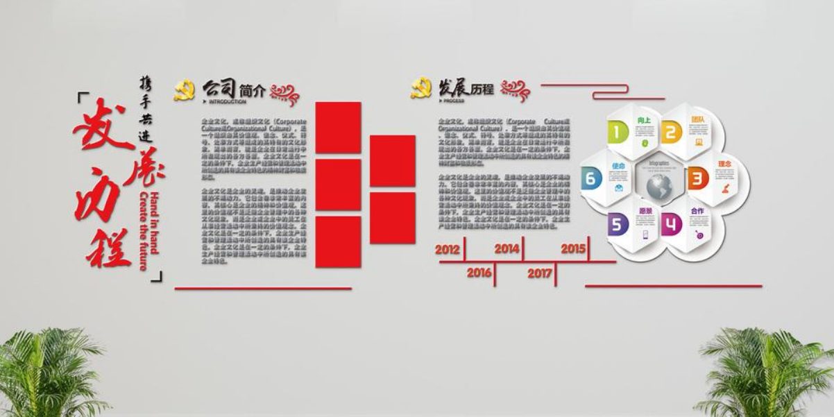 高端立体企业文化墙设计图片