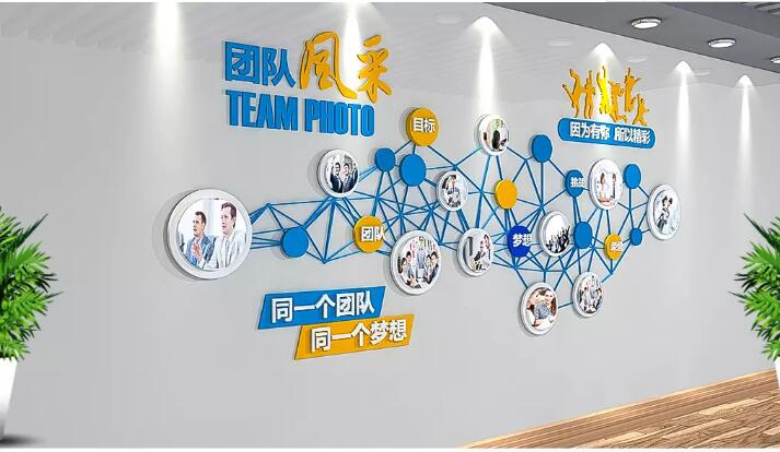 企业员工文化墙制作效果图