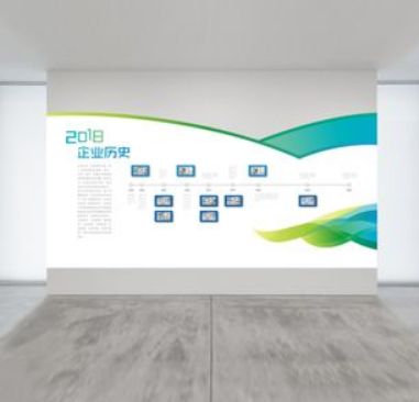现代时尚企业形象墙logo墙制作办公室前台大厅设计