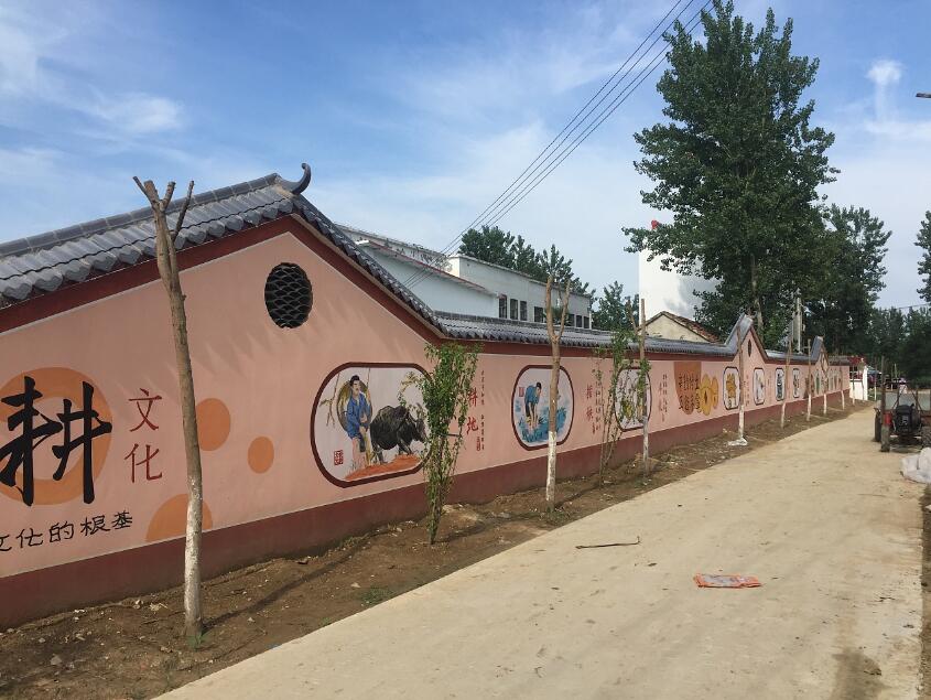 简约街道文化墙彩绘制作效果图