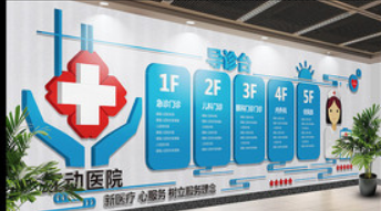 卡通医院校园楼梯走廊企业文化墙