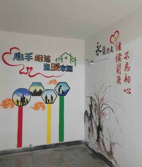 社区楼道党建文化墙彩绘