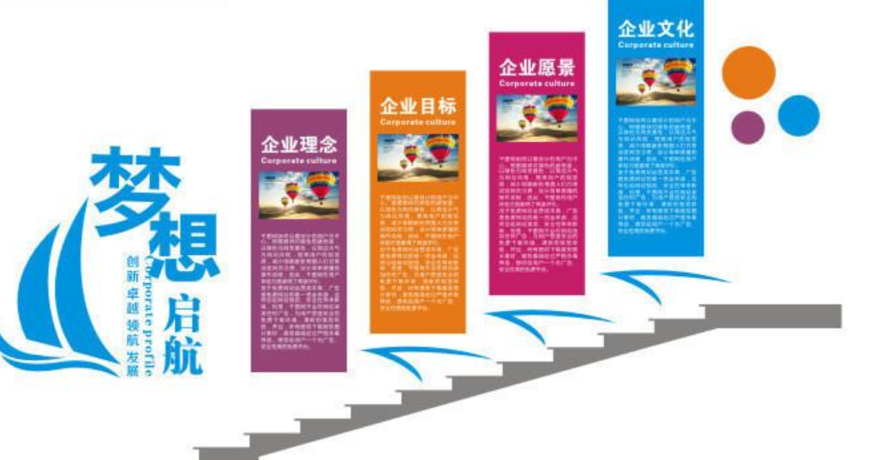 中国风励志校园楼梯文化墙学校展板
