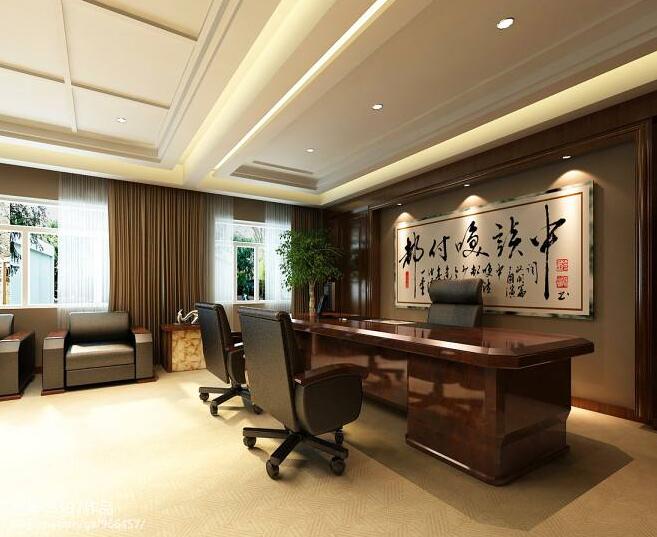 公司董事长办公室文化墙制作效果图