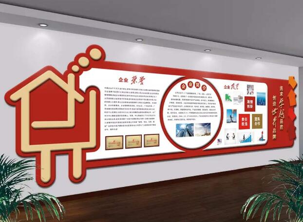 企业走廊文化墙制作效果图