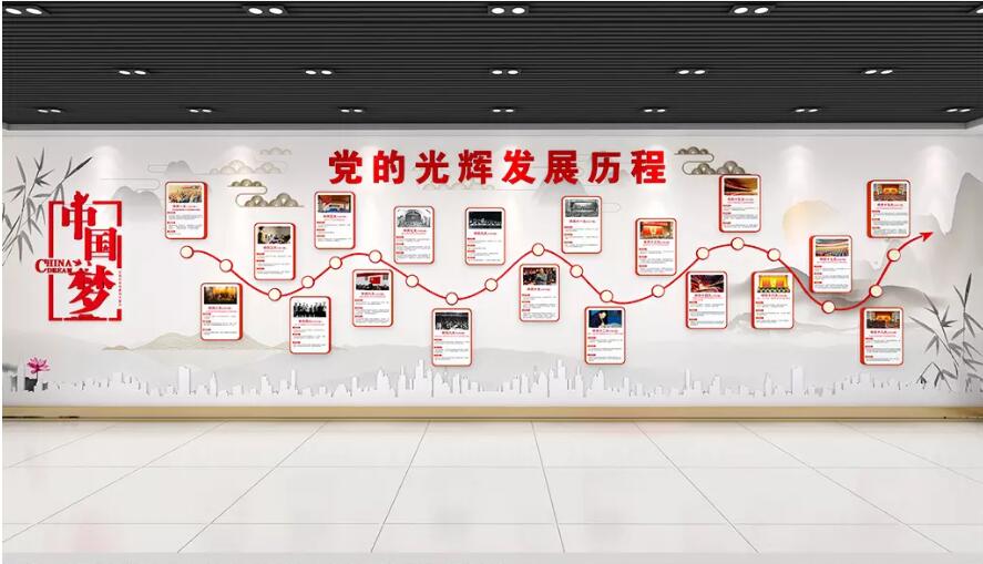 党建主题文化墙制作效果图