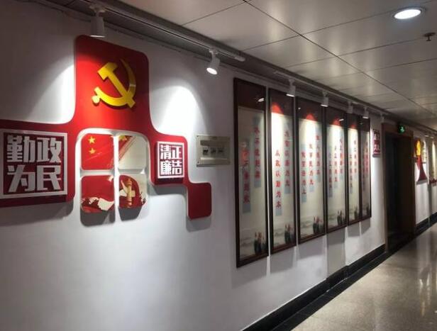 创意方块党建文化墙制作效果图