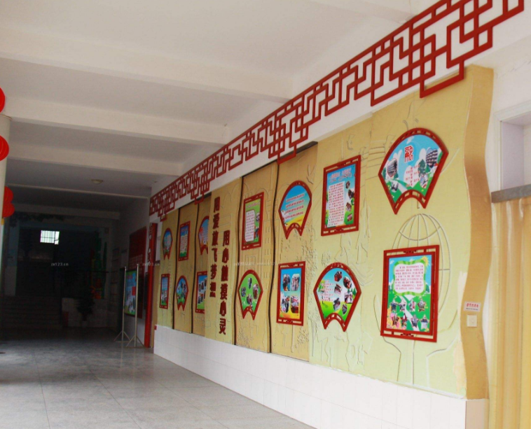 微立体uv走廊文化墙校园文化学习园地设计