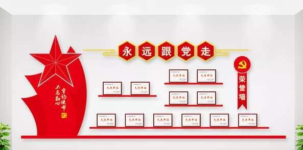 党员会议室文化墙制作效果图