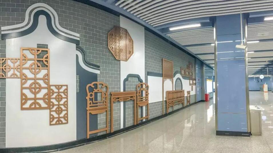 创意地铁文化墙制作效果图