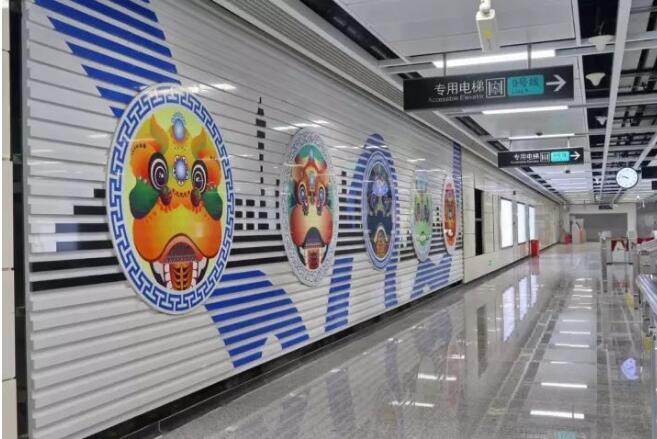 创意地铁文化墙制作效果图