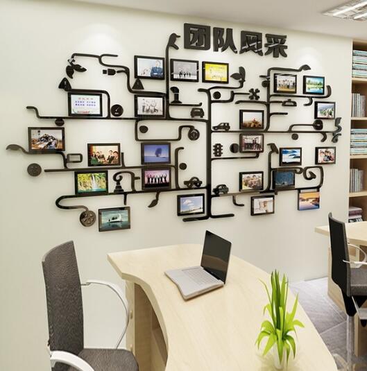 创意时尚企业员工风采文化墙制作效果图